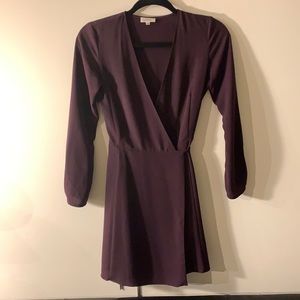 Aritzia WILFRED burgundy wrap dress. Size XXS